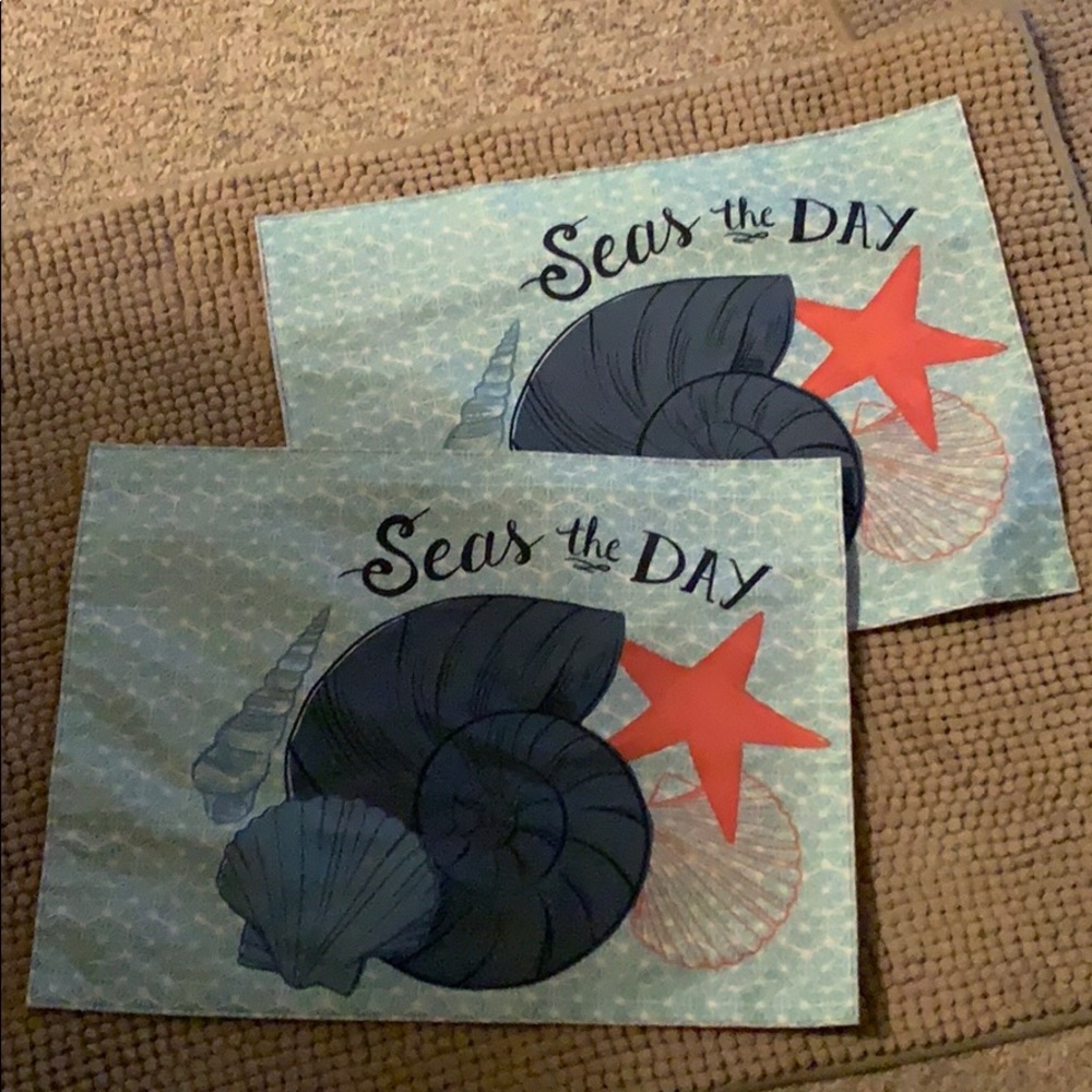 "Seas the day” Placemats  lot of two Pre Owned